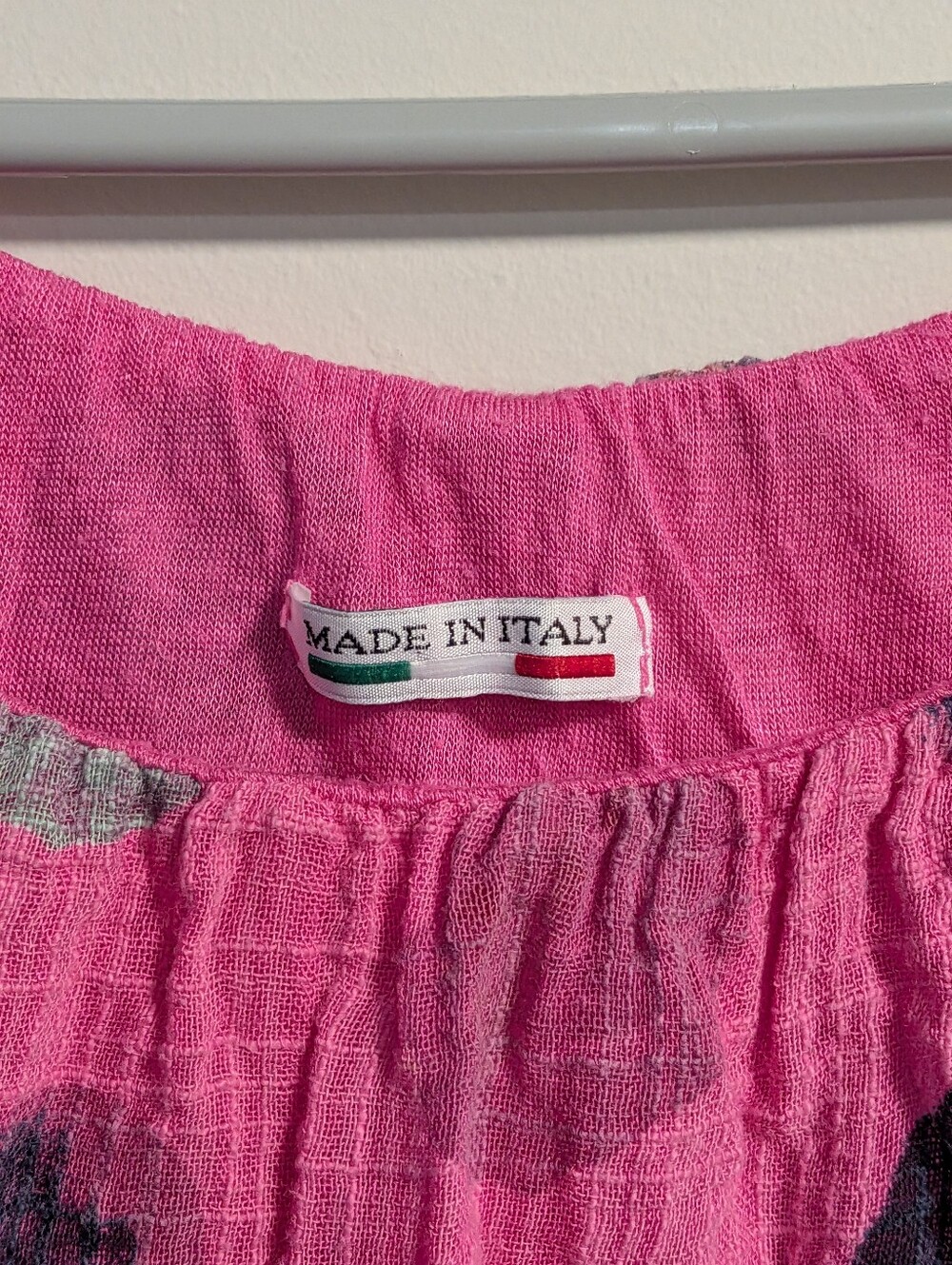 Made In Italy Gauzy Tank Top With Large Polka Dots Detail. Scooped Raw Hems. - Picture 2 of 7